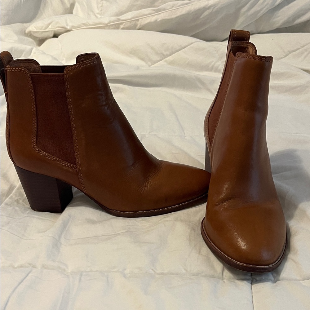 Elegant Brown Leather Ankle Boots